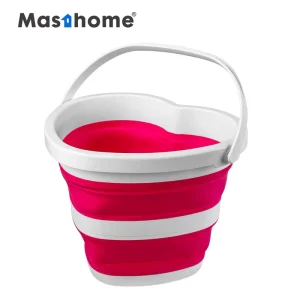 Leak Proof Anti Splash 5L Food Grade 2L Bucket Pink Heart Mini Car Wash Mop Buckets Collapsible Plastic Bucket