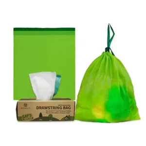 Leakproof Heavy Duty Compostable Garbage Bags Drawstring Trash Liners for Kitchen Bathroom Office