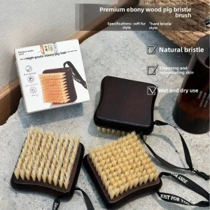 Leather Clothing Maintenance Brush Small Size Pig Hair Solid Wood Polishing Soft Cleaning Brush
