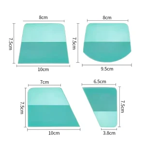 Light Blue 8 Pcs Vinyl Wrap Water Wiper TPU Carbon Fiber Scraper Film Tool PPF Squeegee Wrap Tool Kit Set