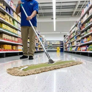 Light Duty Extra Large Braided Bayonet Handle Cotton Yarn Rectangular Surface Cleaning Dust Mop for Factory Floor