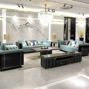 Light Luxury Italian Style Matte Leather Sofa Modern Designer Couch for Villa Living Room New Home Furniture Steel Eco Friendly
