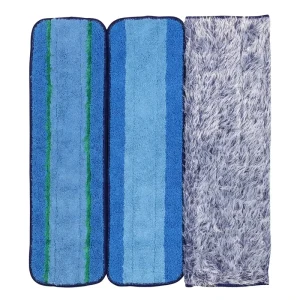 Lightweight Aluminum Eco Friendly Flat Microfiber Mop Refill with Sliding Wringing Quick Dry Reusable Mop Pad Replacement Head