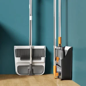 Lightweight Easy Storage Office Lobby Use Broom Set Long Handle Rotating Broom Dustpan Soft PET for Home Kitchen Use