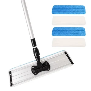 Lightweight Microfiber Mop Floor Cleaner Washable Pads Wet Dry Flat Squeeze Mop with Stainless Steel Handle