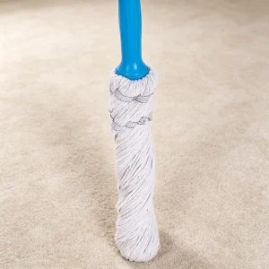 Lightweight Microfiber Twist Mop Manual Stainless Steel Handle Plastic Basket Self Wringing Easy Home Floor Cleaning