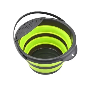 Lightweight Plastic Silicone 10L Round Collapsible Fishing Bucket