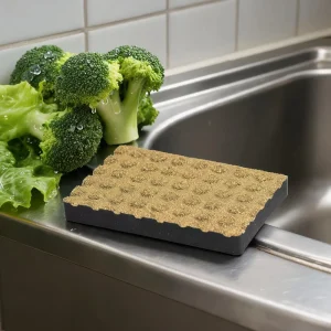 Lightweight Rectangle Sponge Scrubber with Non Scratch Glass & Porcelain Cleaning Dish Pot Scouring Pad