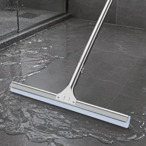 Lightweight Straight TPR Blade Floor Squeegee with Plastic Handle Eco Friendly Durable Streak Free for Home Commercial Use