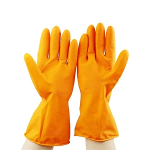 Lined Long Household Latex Gloves