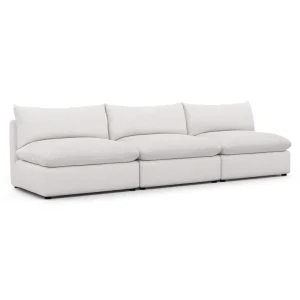 Linen Fabric Sofa Customizable-Size Deep-Seating Low-Profile Modular Sectional Japandi Style