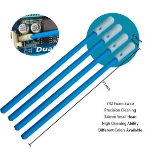 Lint Free 3.6mm Cleanroom Sponge Detailing Swab Electronics Cleaning Foam Swab for Dust Removing