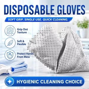 Lint Free Disposable Dust Mittens Nonwoven Cleaning Gloves for Furniture Car Interior and Pet Hair Removal Dusting Use
