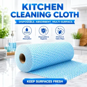 Lint Free Disposable Nonwoven Cleaning Cloths Oil Absorbent Wipes for Industrial Restaurant and Kitchen Cleaning Tasks