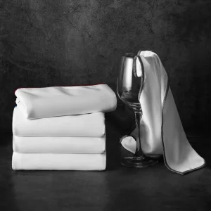 Lint Free Microfiber Polishing Cloths Streak Free Cleaning Towels for Wine Glasses Stemware Kitchenware Reusable Washable