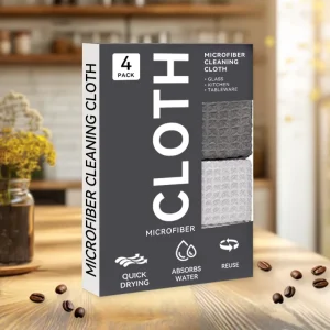 Lint Free Microfiber Waffle Cloth Quick Dry Super Absorbent Kitchen Dish Towels Thick Cleaning Rags for Barista