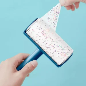 Lint Remover Roller Manual Replacement Paper Tearable Washable Plastic Brush 60 Sheets 10cm Household Clothes Lint Absorber