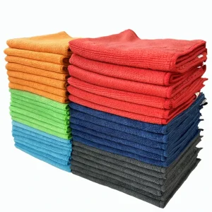 Lint-free 32x32cm Absorbent Microfiber Cleaning Cloth for Multi-purpose Household Kitchen Drying and Glass Polishing Reusable