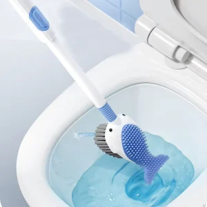 Liquid Suction Cup Toilet Brush with No Dead Corners Silicone Powerful Cleaning Set Bathroom Plastic Brush