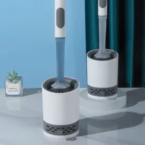 Liquid Toilet Brush with Holder Soft Bristle Plastic Wall Mounted Spray Toilet Cleaner Set Eco Friendly Bathroom Cleaning