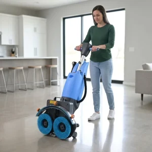 Lithium Battery Dual Brush Compact Automatic House Keeping Floor Scrubber Machine