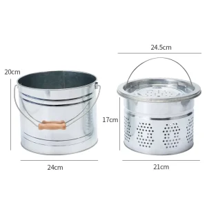 Live Bait Fishing Storage Bucket Outdoor Travel Double Buckets Design