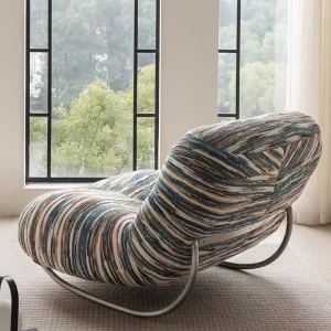 Living Room Chair Ergonomic Design Adult Living Room Bedroom Comfortable Relaxation Padded Fabric Upholstered Furniture