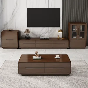 Living Room Furniture Set with Sofa and Cabinet Combination