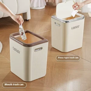 Living Room Kitchen Recycling Waste Bin Trash Can Chinese Factory Plastic Waste Bin with Round Lid
