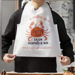 Lobster Crab Bib Adult Hamburger Pizza Seafood Dining Apron Plastic Restaurant Disposable Bibs for Eating