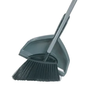 Long Handle 120CM Dual Easy Sweeping Angle Broom With Clip-on Dustpan Set