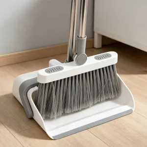 Long Handle 180 Degree Rotatable Broom Dustpan Combo Set Stand up Broom and Dustpan Set Home Floor Cleaning Tools