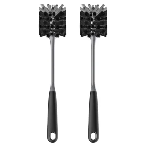 Long Handle Bottle Brush Flexible Scrub Brush for Water Bottles Glasswares Mugs Black