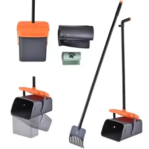 Long Handle Broom And Dustpan Set For Home And Office Cleaning With Durable Bristles And Easy Storage Design