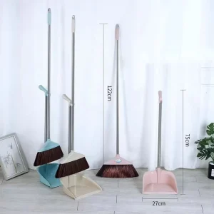 Long Handle Broom and Dustpan Set Daily Household Cleaning Broom with Dustpan Housework Tools Dust Pan Broom Combo
