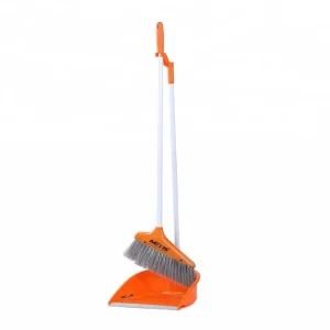 Long Handle Broom and Dustpan Sets with Soft Bristles for Floor Cleaning