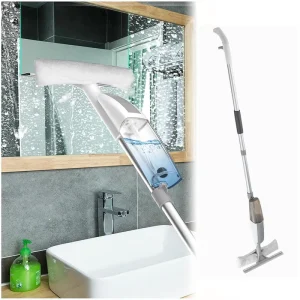 Long Handle Double Use Magic Spray Window Cleaning Mop Glass Spray Scraper Wiper Squeegee Window Cleaner Tool