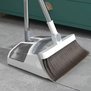 Long Handle Dustpan and Brooms Set Foldable Broom and Dustpan Set for Cleaning