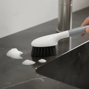 Long Handle Eco Friendly PP PET Shoe Cleaning Brush Thick Stiff Bristles for Bathroom Shoes Tiles Carpets