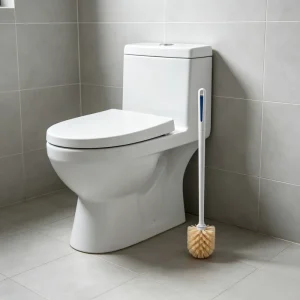 Long Handle PP Toilet Brush Set with Wall Mounted Holder Bathroom Accessories for Home & WC Cleaning