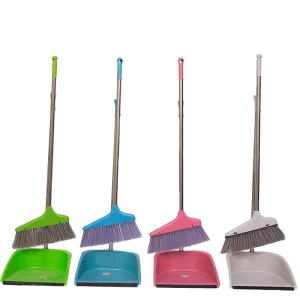 Long Handle Plastic Brooms Dustpans Office Home Floor Cleaning Broom and Dustpan Set