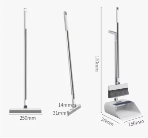 Long Handle Sweeping Brooms Dustpans in Metal Pole Household 3 in 1 PET Plastic Cleaning Tools Plastic Brushes