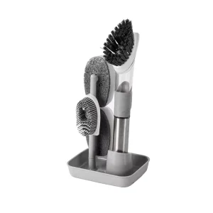 Long Handle TPR Kitchen Cleaning Brush Plastic Dish Bowl Washing Sponge Liquid Dispenser Baby’s Bathroom Pot Kitchen Cleaner Box