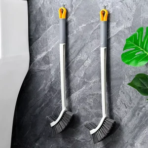 Long Handle Toilet Brush Soft Bristles for Dead Corners Wall Mounted Household Bathroom WC Cleaning Brush with Hanger