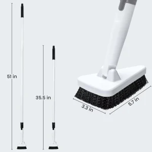Long Handle Triangle Pointed Plastic Portable Handheld Floor Wall Cleaning Brush