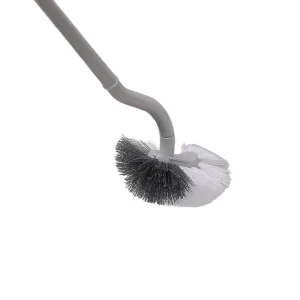 Long Handle Wall Mounted Household Bathroom Cleaning Brush Plastic Toilet Brush with No Dead Ends Easy No Drill Installation