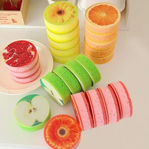 Long Lasting Odorless Eco Friendly Dish Scrubber Strong Decontamination Fun Print Non Scratch Reusable Sponge for Kitchen Floors