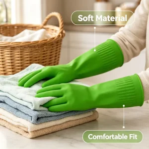 Long Latex Gloves for Household Kitchen Laundry Cleaning Wear Resistant Industrial Working Safety Rubber Gloves