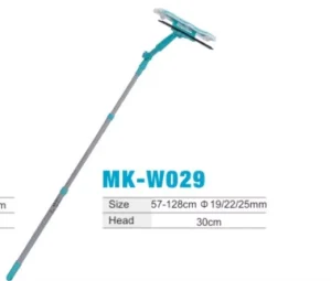 Long Reach Window Scraper 30cm Wide Blade Rotatable Head Aluminum Telescopic Squeegee Outdoor High Window Glass Cleaning Tool