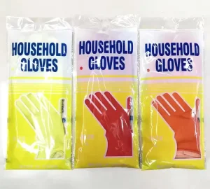 Long Sleeve Household Latex Gloves Dishwashing Rubber Palm Gloves